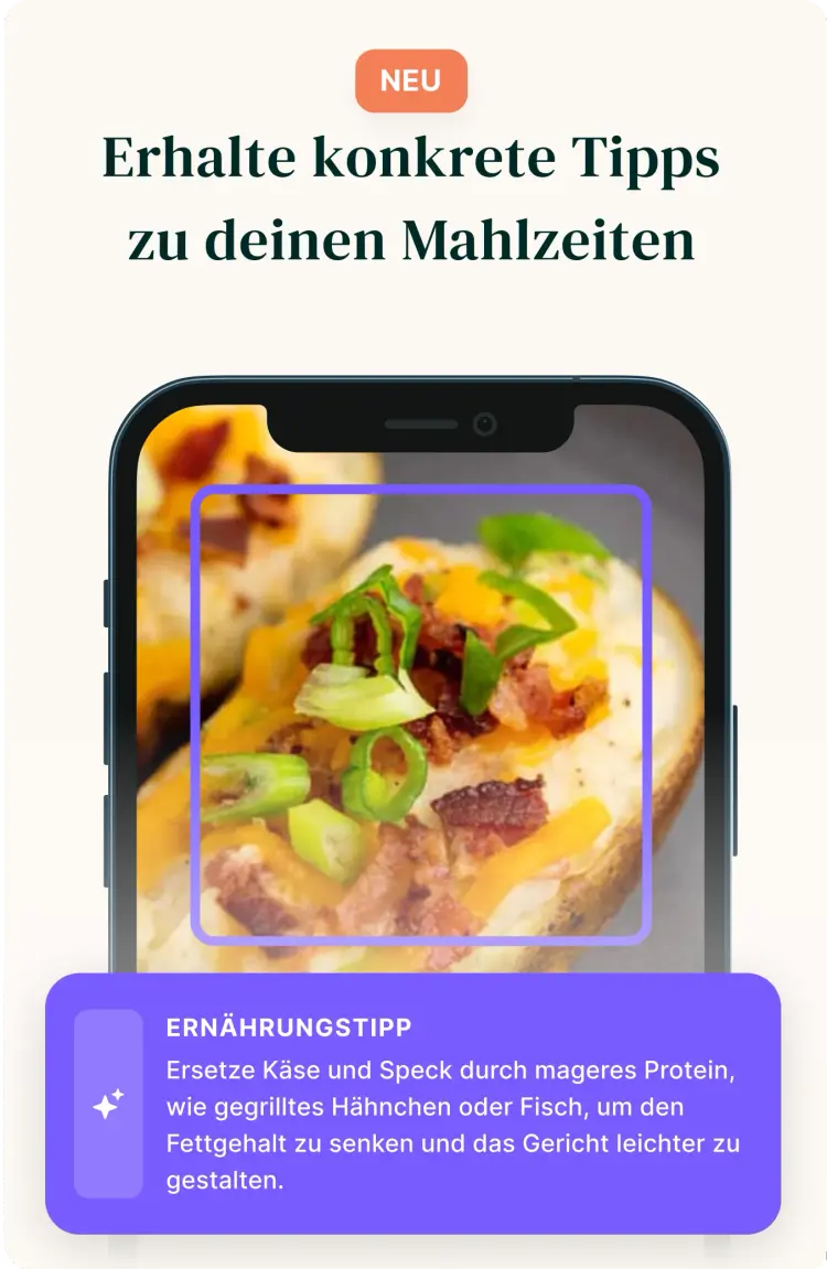 Erhalte konkrete Tipps zu deinen Mahlzeiten