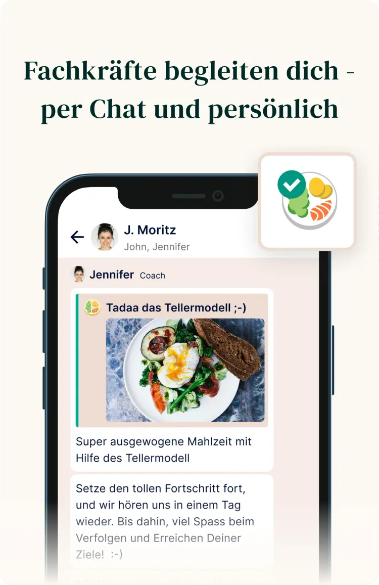 Fachkräfte begleiten dich - per Chat und persönlich