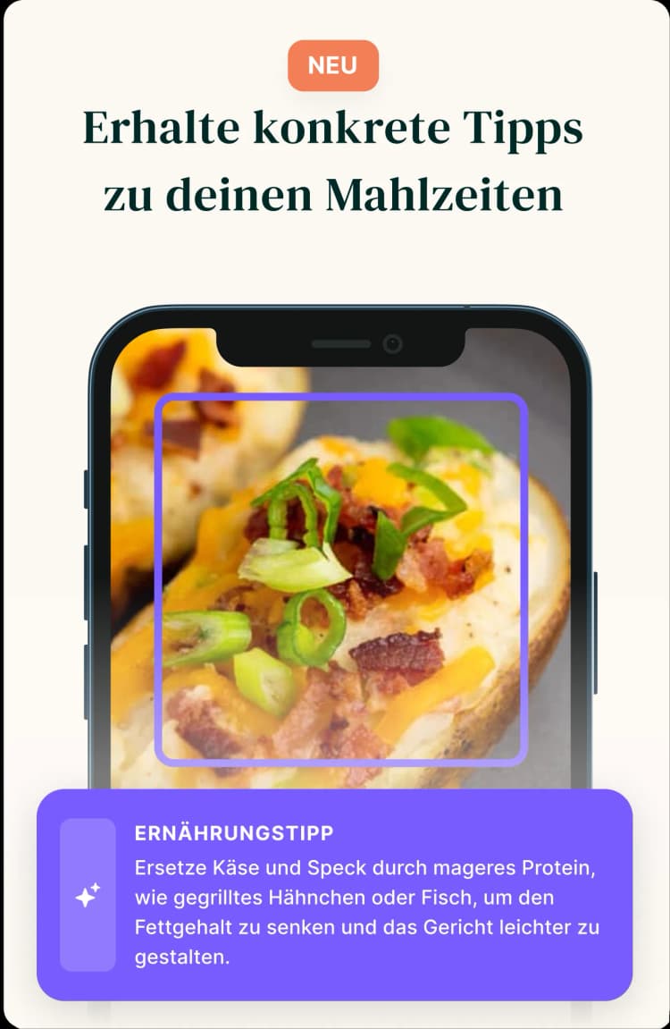 Erhalte konkrete Tipps zu deinen Mahlzeiten